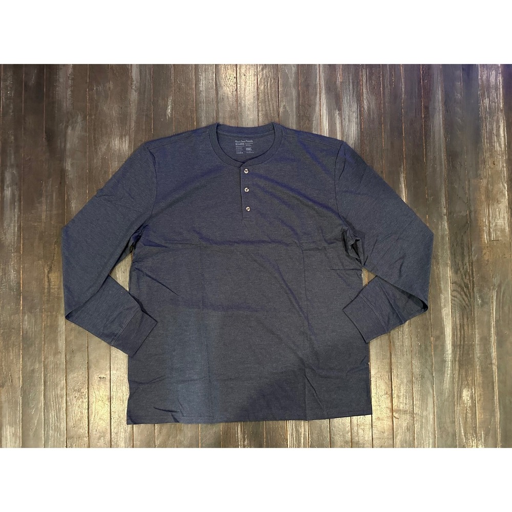 Fresh Clean Treads Relaxed Fit Midweight Long Sleeve Pocket T-Shirt Mens‎ Blue